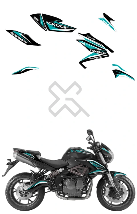Torque Edition Half Body Sticker Compatible with Benelli TNT 600i | Made in Premium Matte Vinyl with FPF (Fade Protection Film), Waterproof, Precut Sticker, Pack of 1
